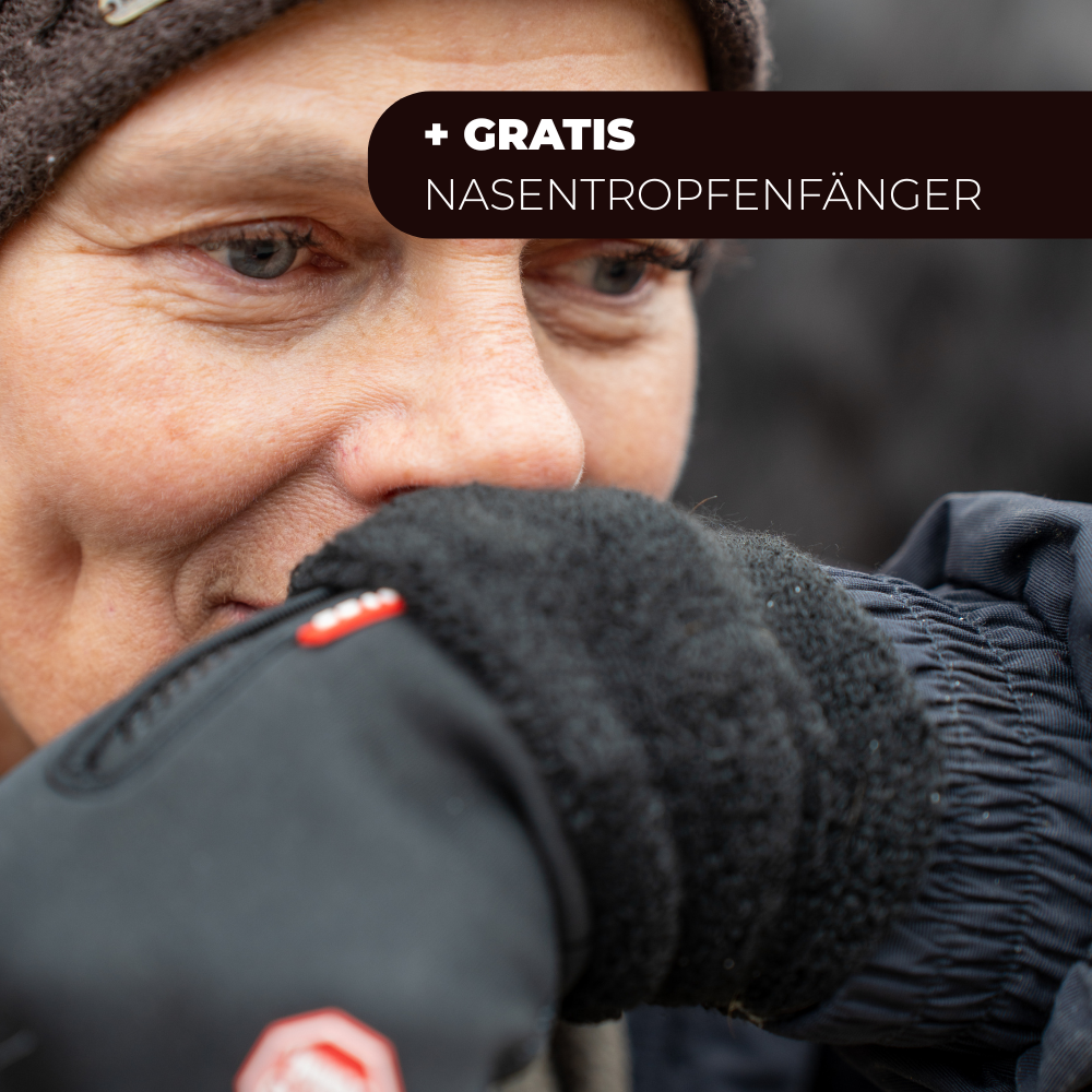 Winterhandschuhe mit Touchscreen Funktion und Nasentropfenfänger