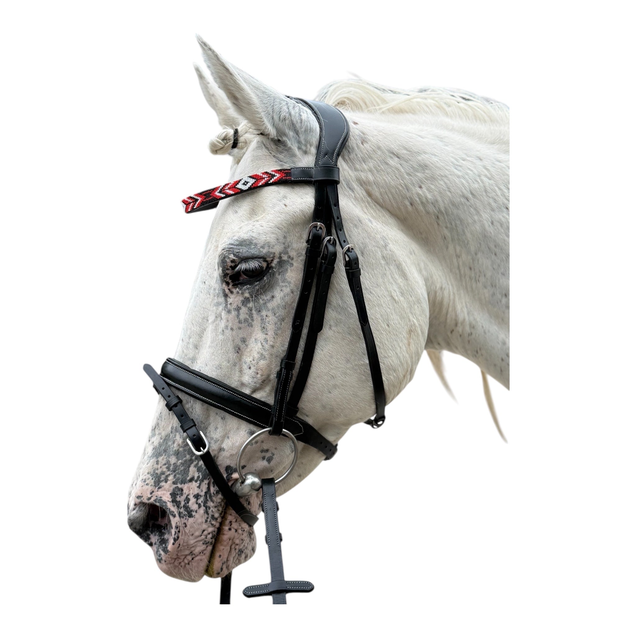 Trense mit Perlenstirnband