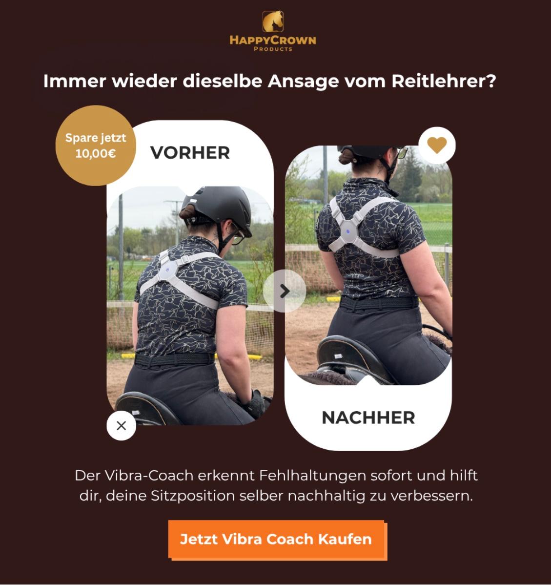 VibraCoach der Haltungstrainer für Reiter