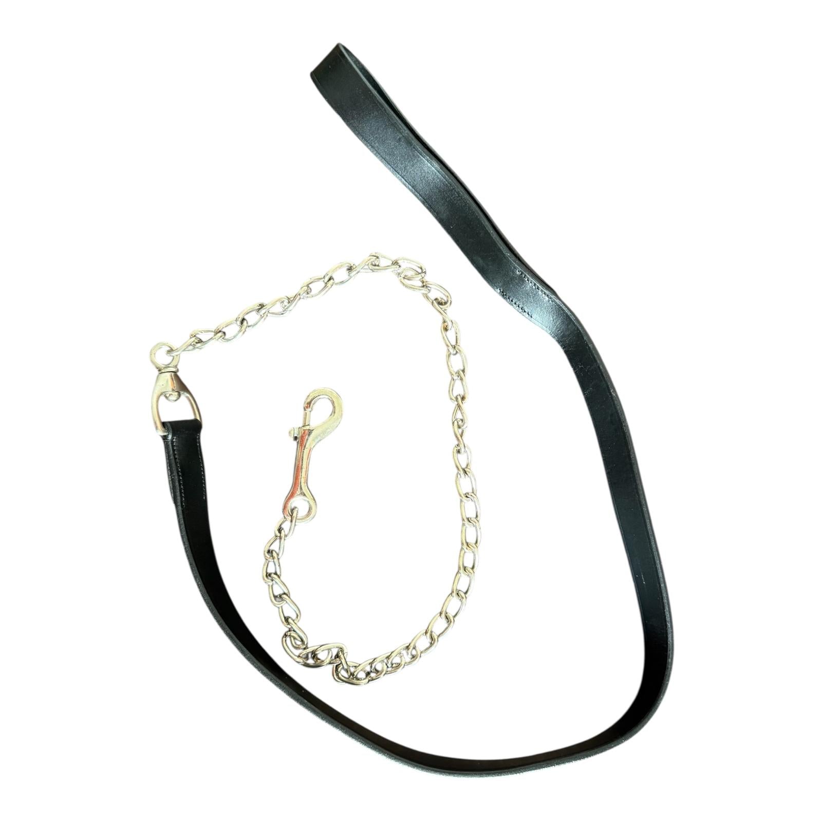 Lederführleine mit Kette